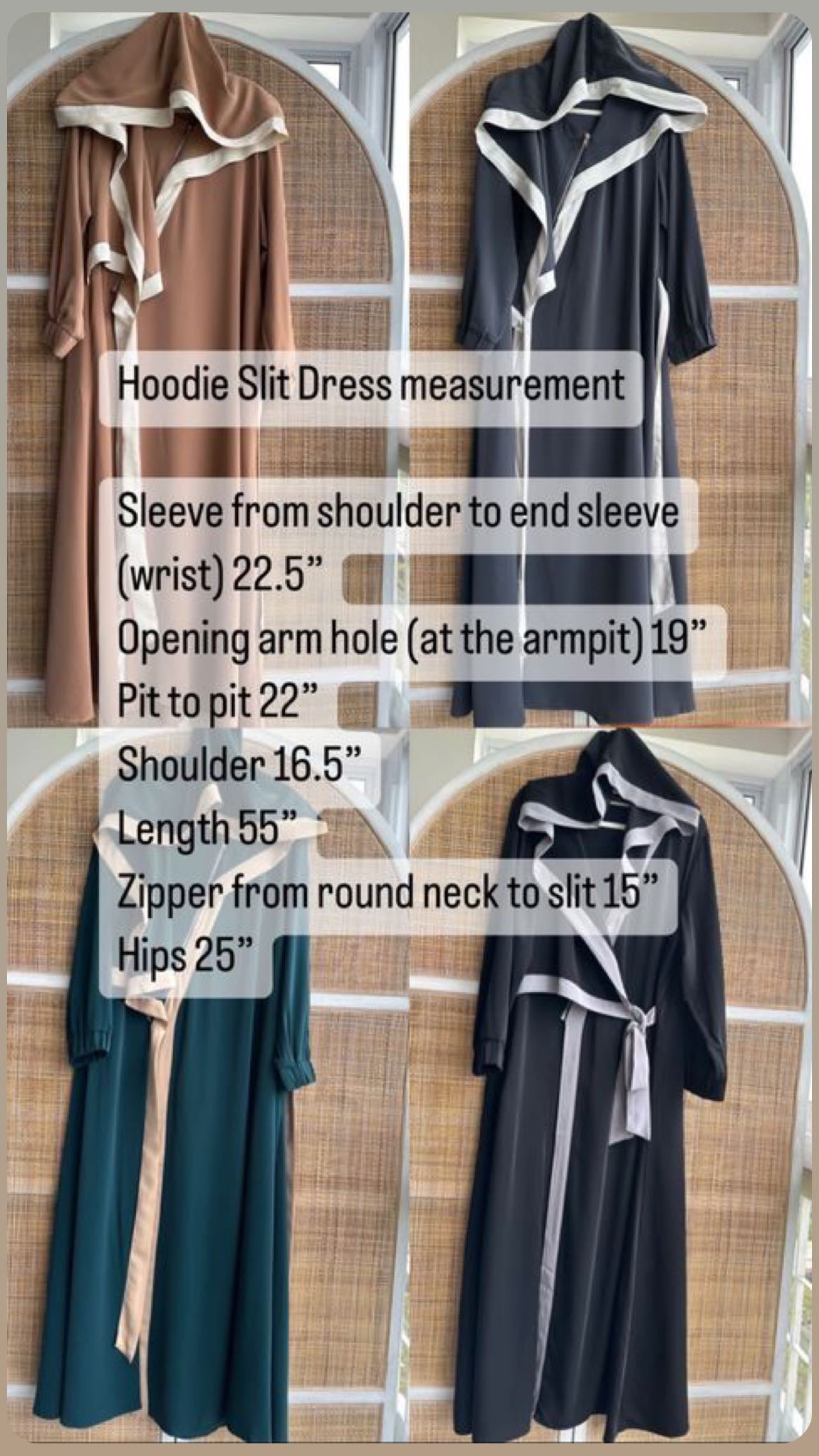Hoodie Dress with Slit (SALE)
